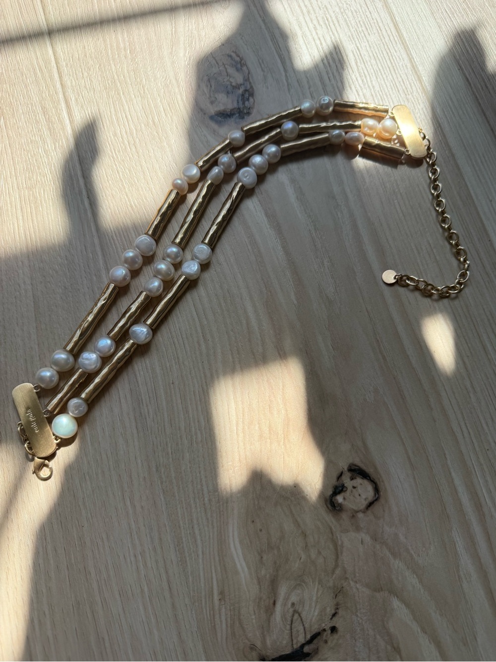 Gold and Pearl Multi-Strand necklace